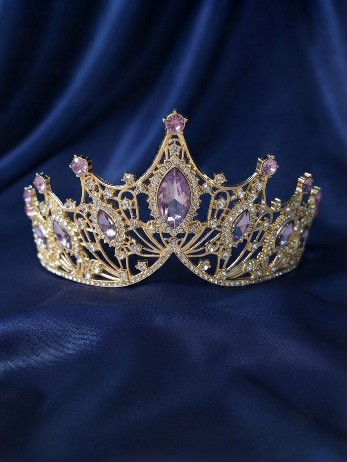 Corona De Metal 7481 - Dorado C/Lila
