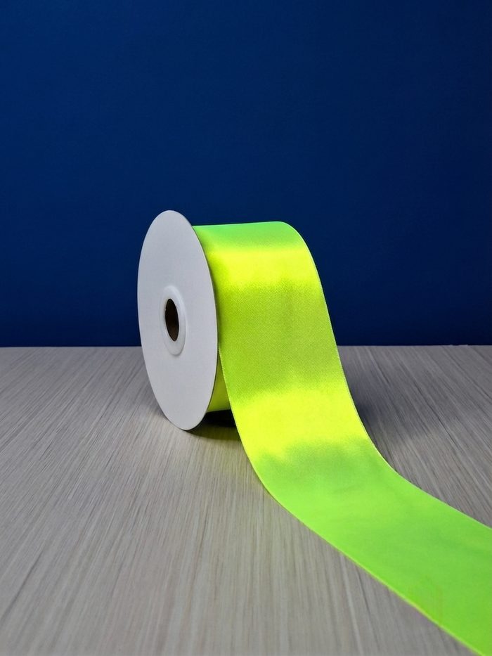 Cinta Raso #22 Amarillo Fluorescente 010 Rollo 23mts