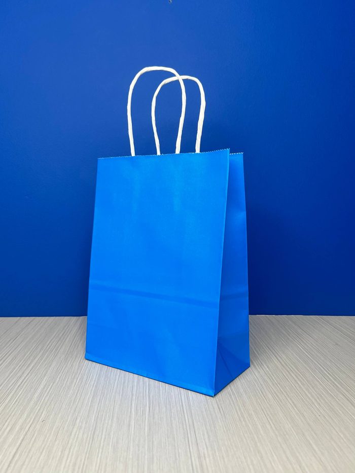 Bolsa Kraft Pequeña - Azul Rey