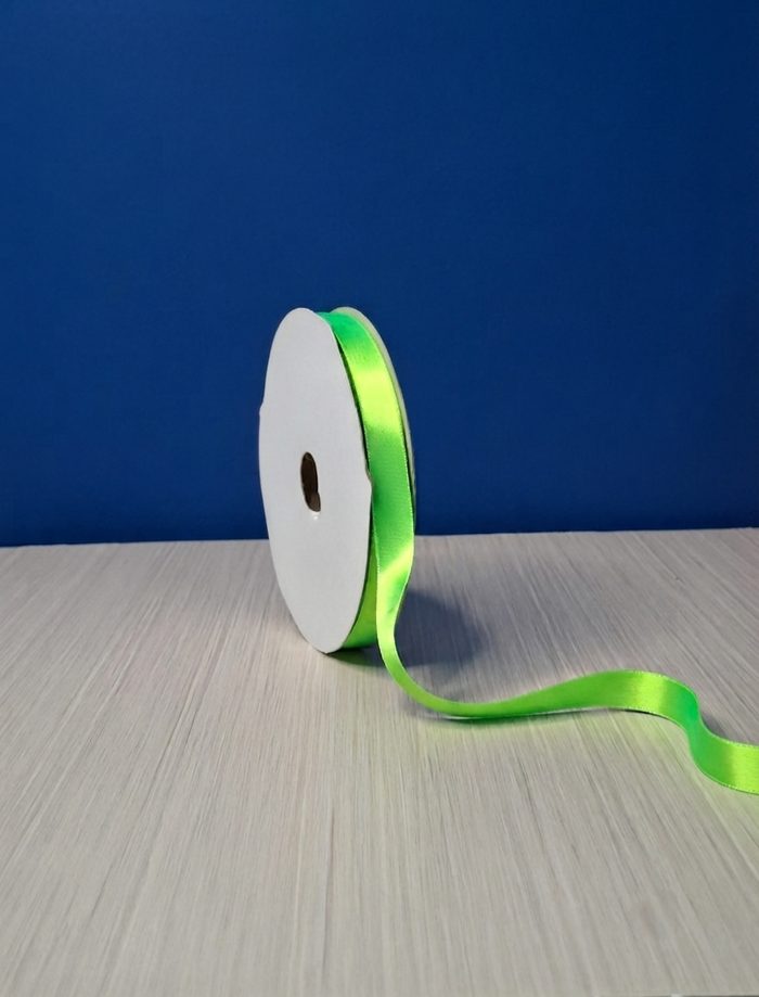 Cinta Raso #3 Verde Fluorescente 046 Rollo 46mts