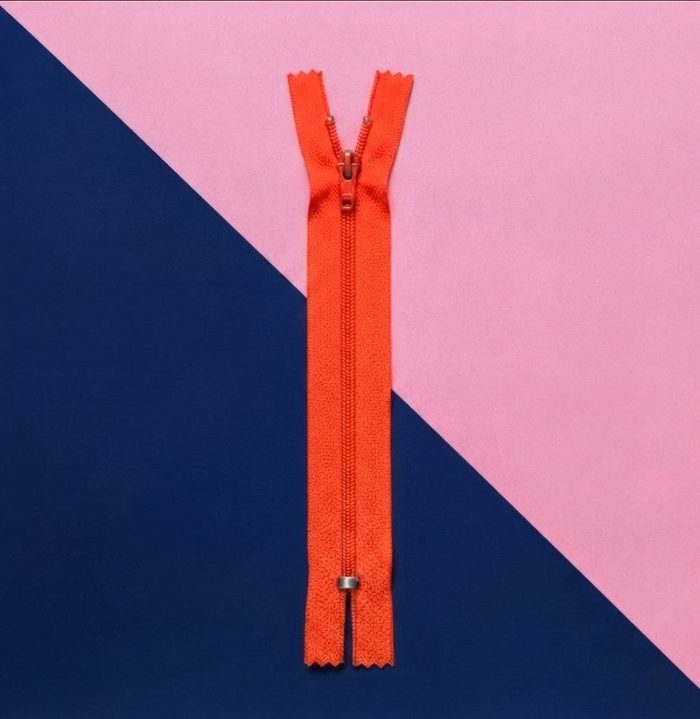 Cierre Plastico 15cm Naranja Fluorescente