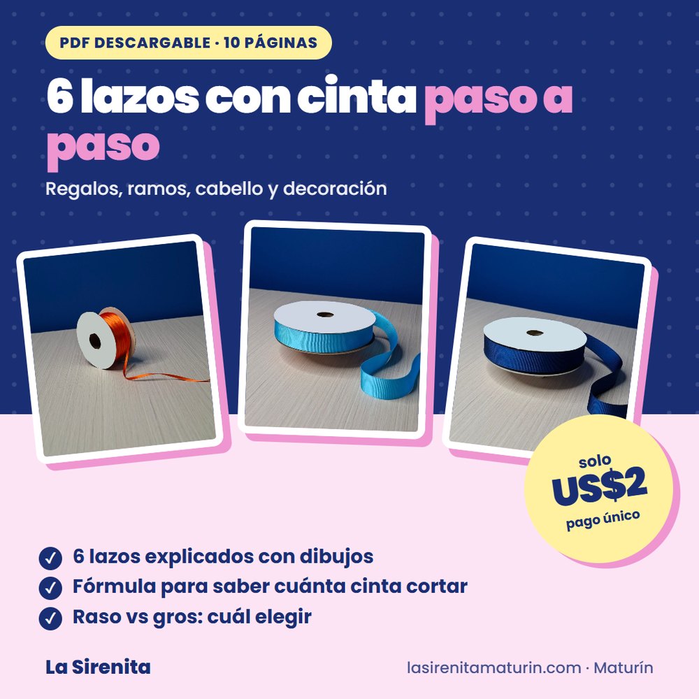 Guía Pdf: 6 Lazos con Cinta Paso a Paso