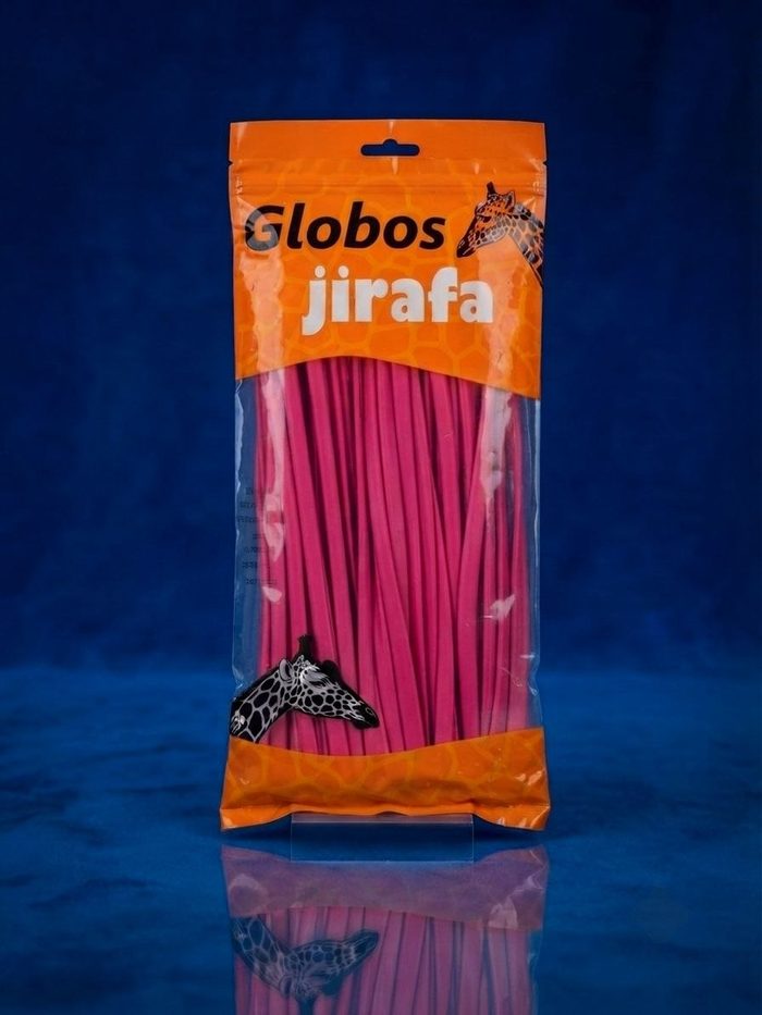 Paquete De Globos Jirafa - 260 "mil Figuras" Fucsia 100 Und