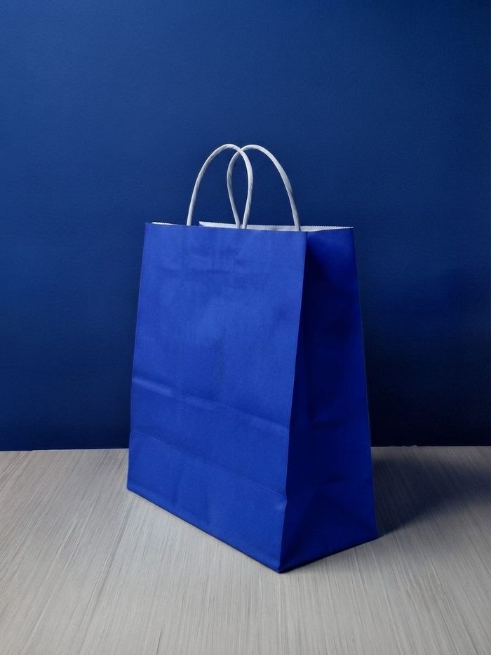 Bolsa Kraft Rectangular - Azul Rey