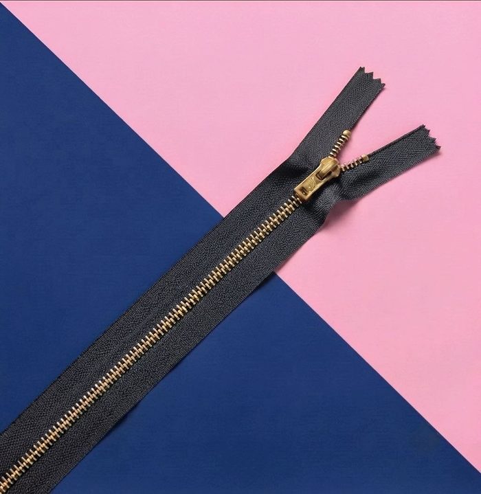 Cierre Metal Fino 20cm Gris Oscuro