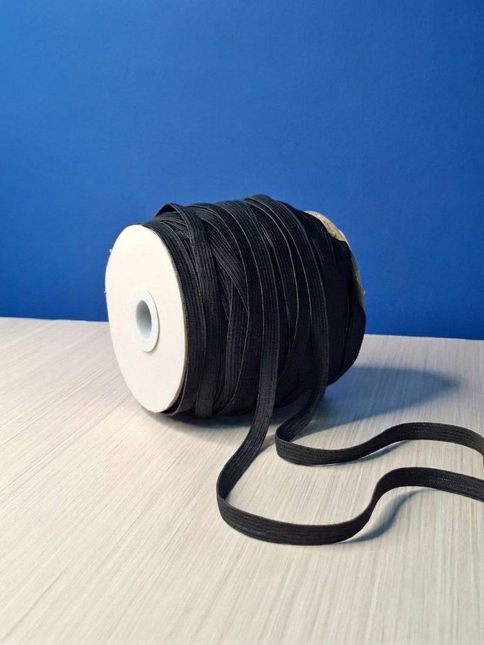 Elastica Trencilla Negra X Rollo - 10mm (100metros)