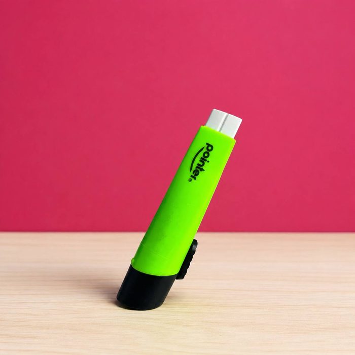 Borrador Pointer Retractil Verde 1804