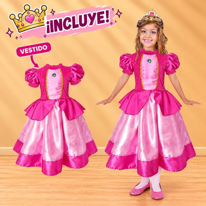 Disfraz de Princesa Peach (Mario Bros) - Talla 10
