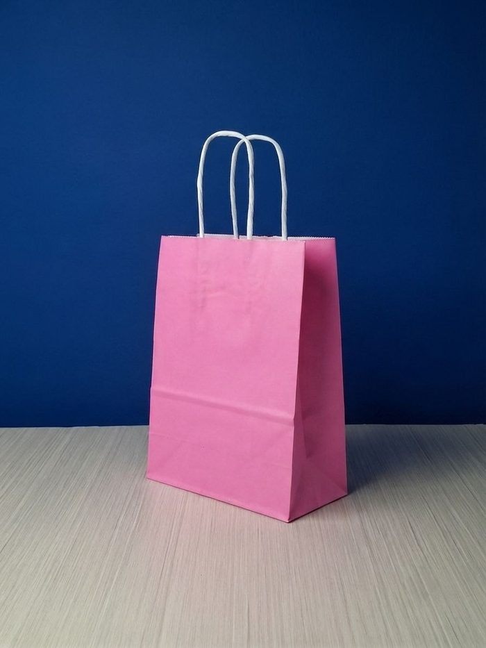Bolsa Kraft Pequeña - Rosado
