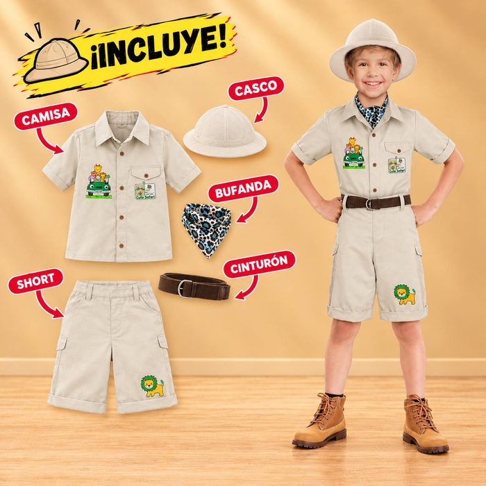 Disfraz de Safari Niño - Talla 6