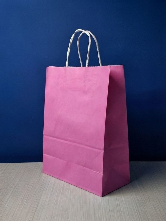 Bolsa Kraft Grande - Rosada