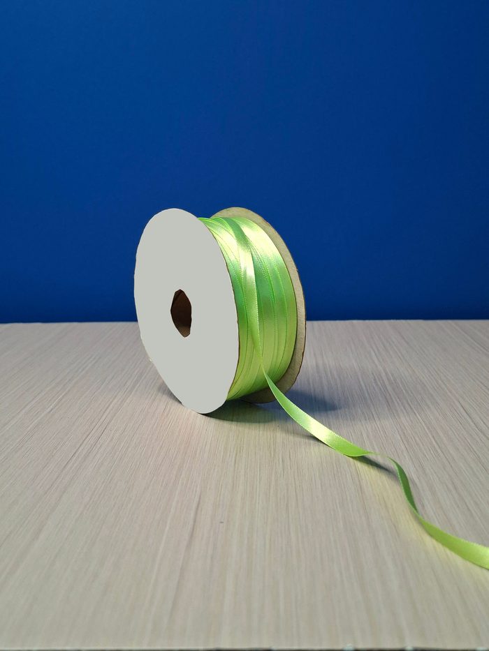 Cinta Raso #1 Verde Citrico 048 Rollo 92mts