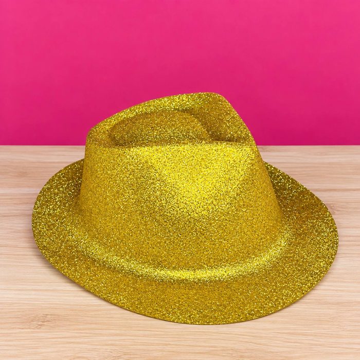 Sombrero con Escarcha Dorado