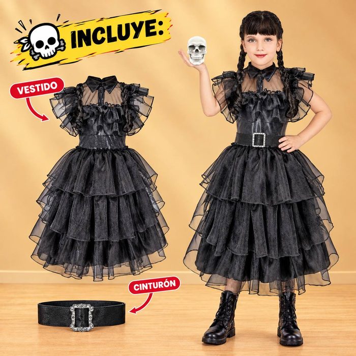 Disfraz de Merlina - Talla 14