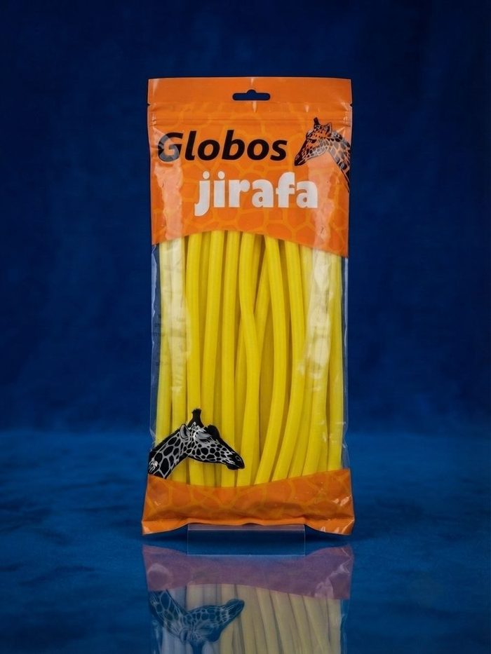 Paquete De Globos Jirafa - 260 "mil Figuras" Amarillo 100 Und