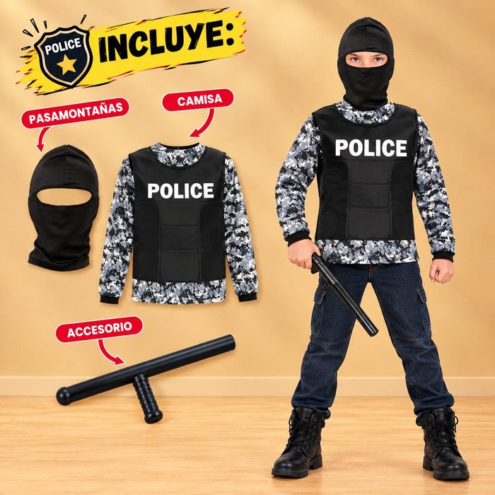 Disfraz Policia Chaleco Talla - U