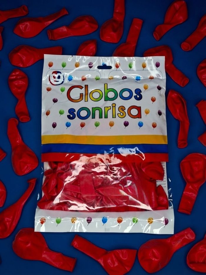 Paquete De Globos Sonrisa - Rojo