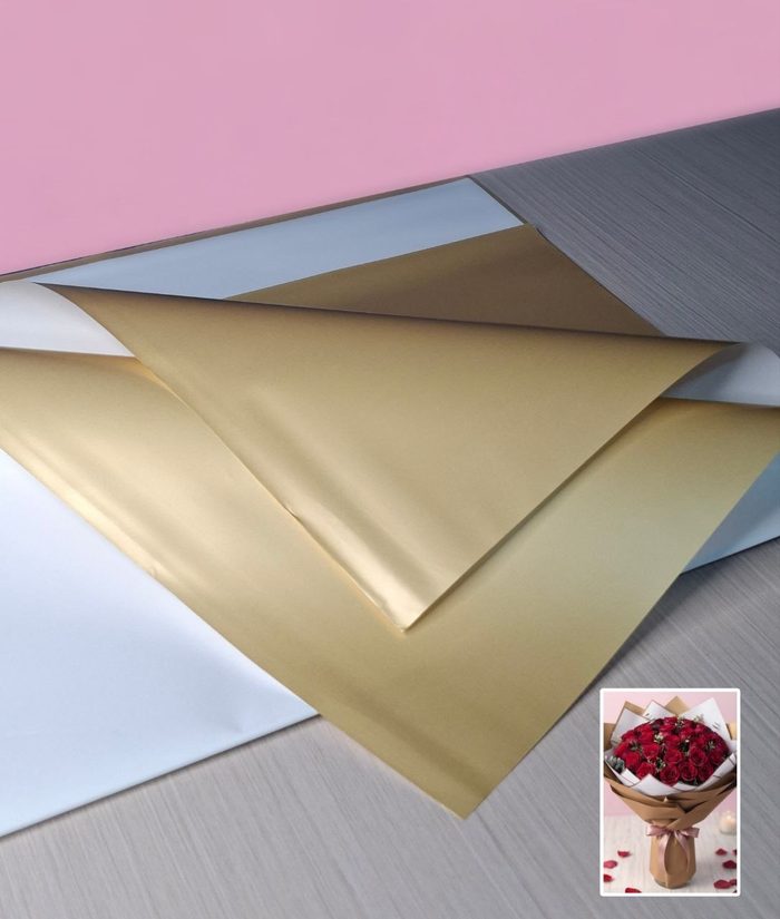 Papel Coreano Blanco/Dorado