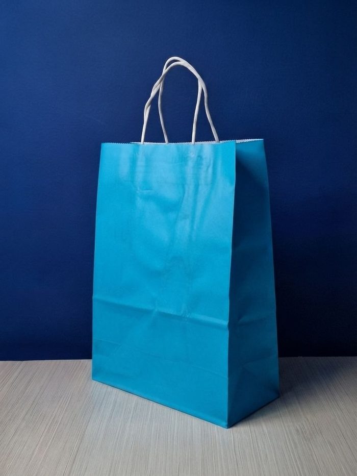 Bolsa Kraft Grande - Azul Cielo