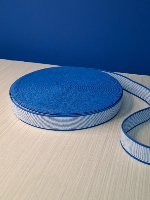 Elastica Colores Macuto 25mm Azul/Blanca (25 Metros)