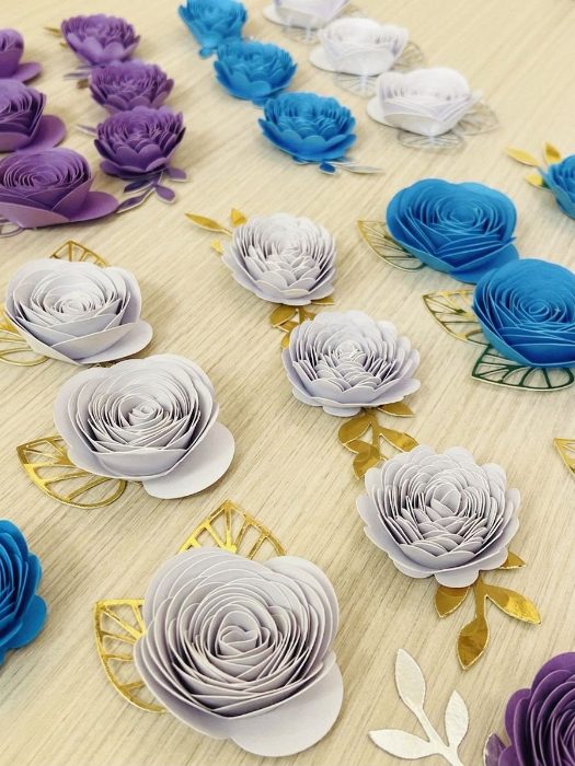 Set De Flores Enrolladas (6pza)