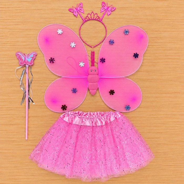 Alas de Mariposa (C/Tutu, Cintillo y Cetro) Rosado