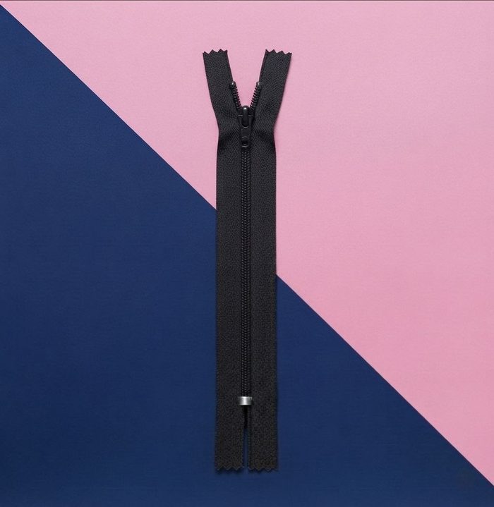 Cierre Plastico 20cm Negro