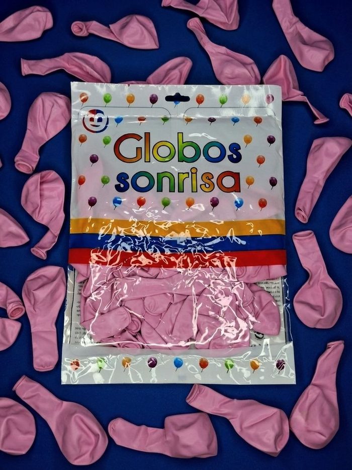 Paquete De Globos Sonrisa - Lila Claro
