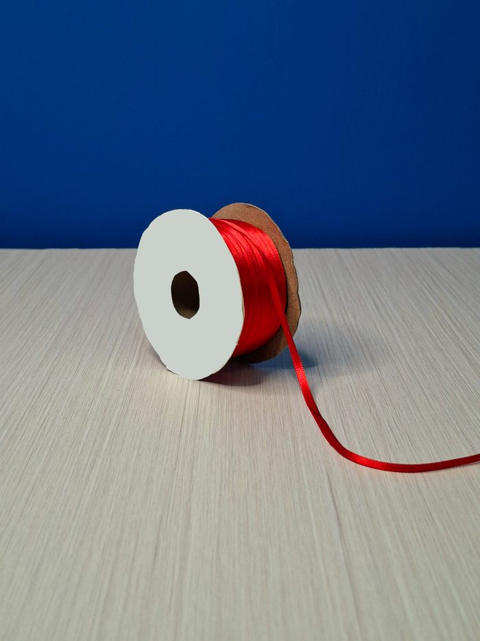 Cinta Raso #0 Rojo Fuego 037 Rollo 92mts