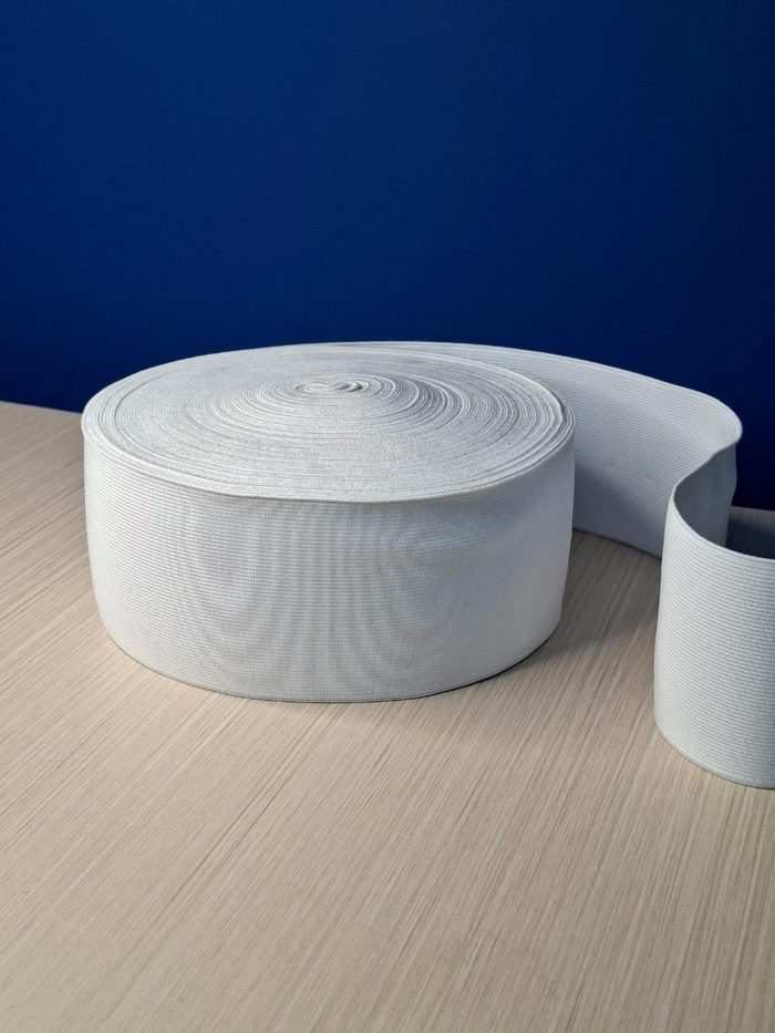 Elastica Macuto Blanca X Rollo - 80mm (25mts)