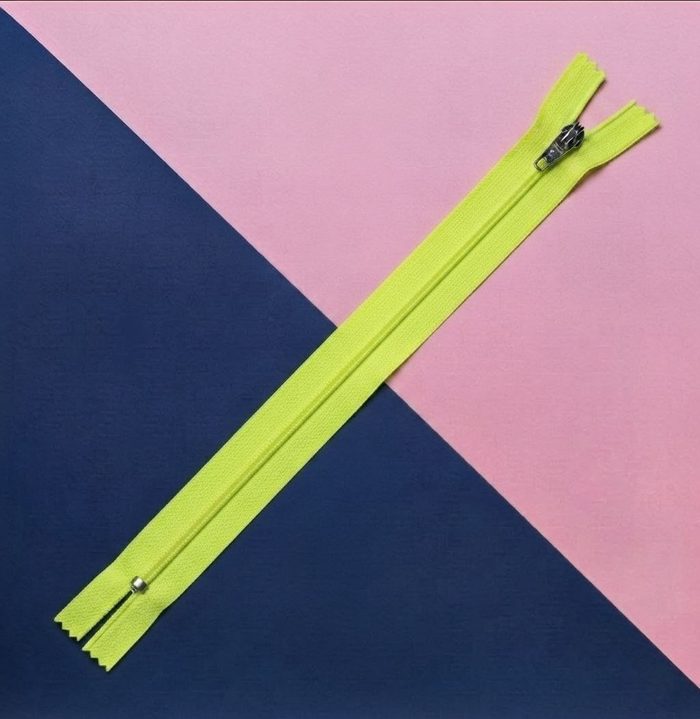 Cierre Plastico 50cm Amarillo Fluorescente
