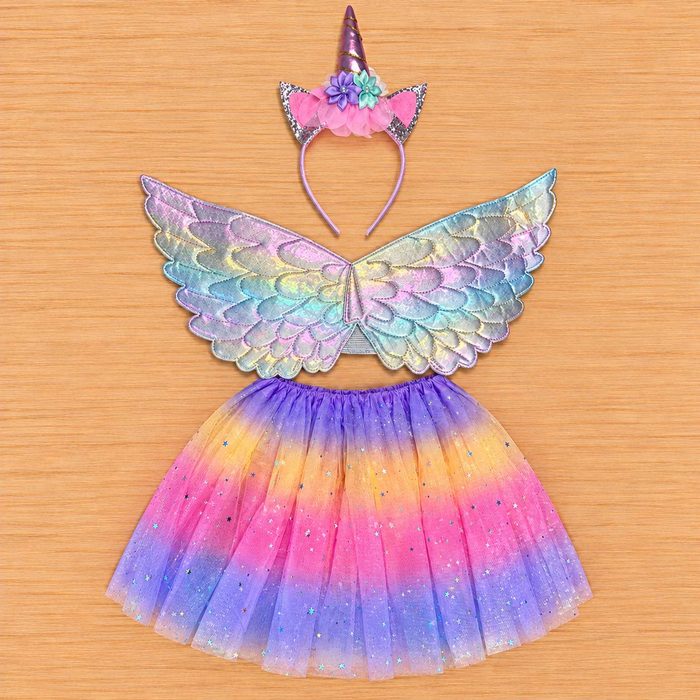 Set de Tutu y Cintillo de Unicornio Multicolor