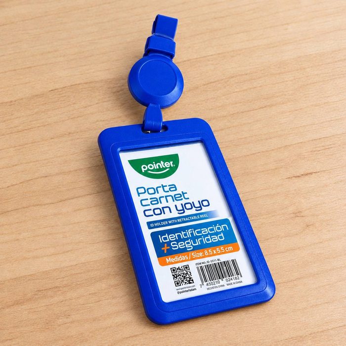 Porta Carnet Con Yoyo Azul - Id-25114-Bu