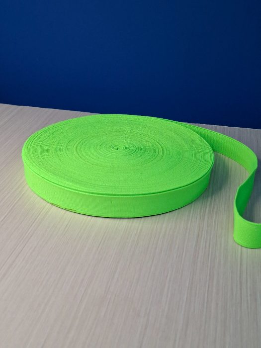 Elastica Colores Macuto 25mm Verde Fluorescente (25 Metros)