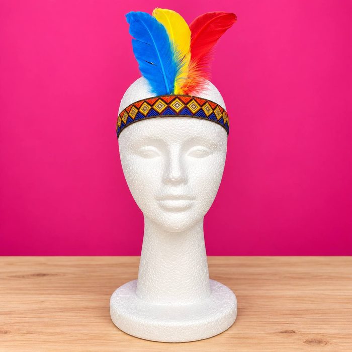 Cintillo de Plumas Multicolor