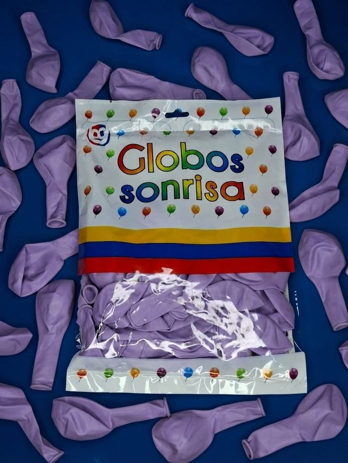 Paquete De Globos Sonrisa - Lila