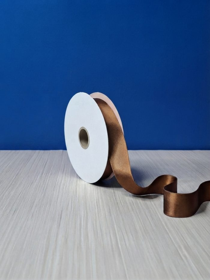 Cinta Raso #5 Marron 052 Rollo 23mts