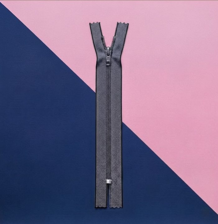 Cierre Plastico 15cm Gris Perla