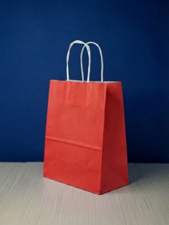 Bolsa Kraft Mediana - Rojo