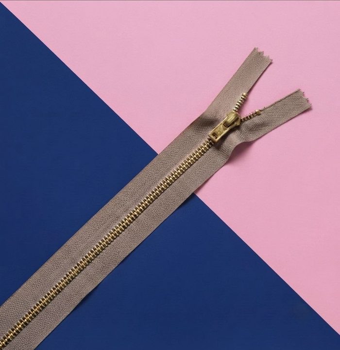 Cierre Metal Fino 15cm Beige