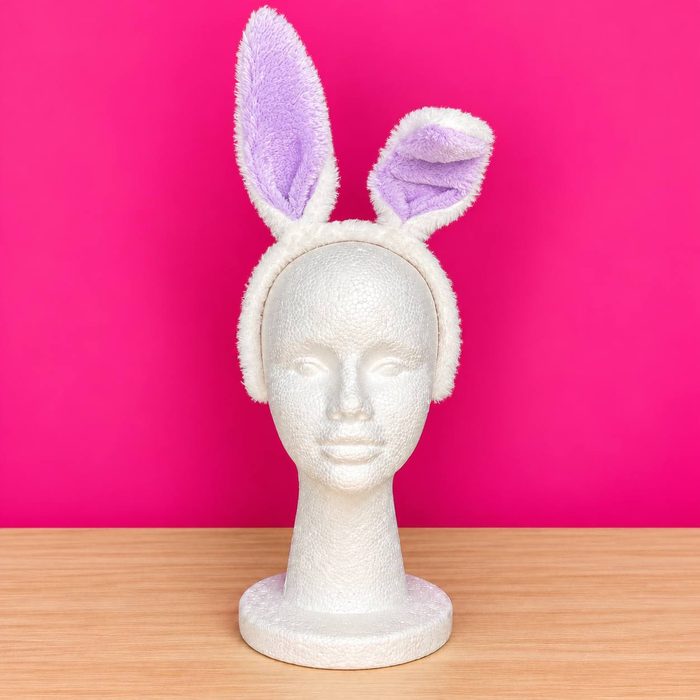 Cintillo de Conejita Morado Gamuzado