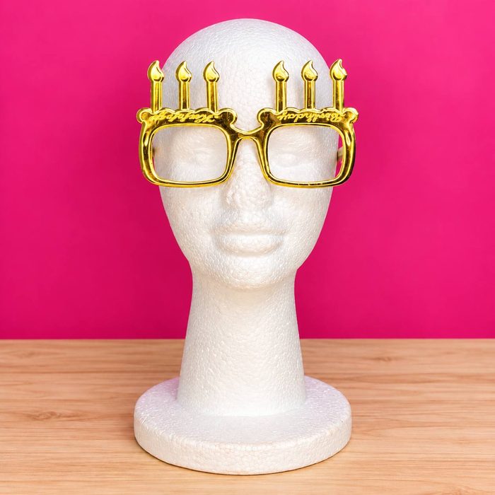 Lentes Metalizado - Forma Cuadrada con Velas