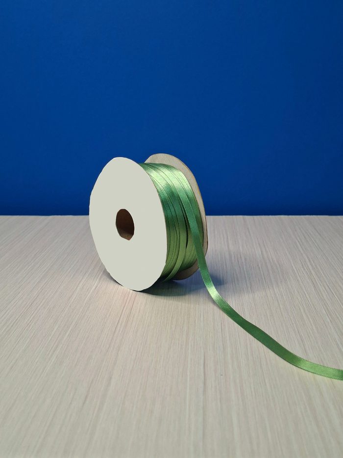 Cinta Raso #1 Verde Musgo 007 Rollo 92mts