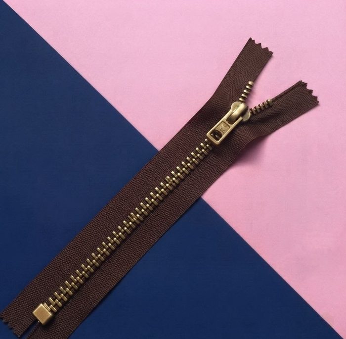 Cierre Metal Grueso 15cm Marron