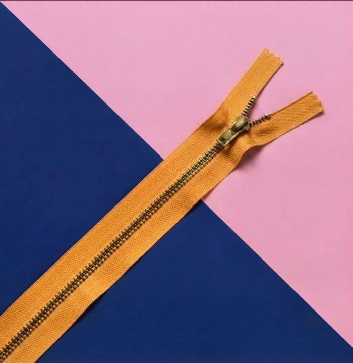 Cierre Metal Fino 20cm Mandarina