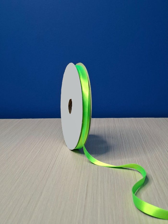Cinta Raso #2 Verde Fluorescente 046 Rollo 46mts