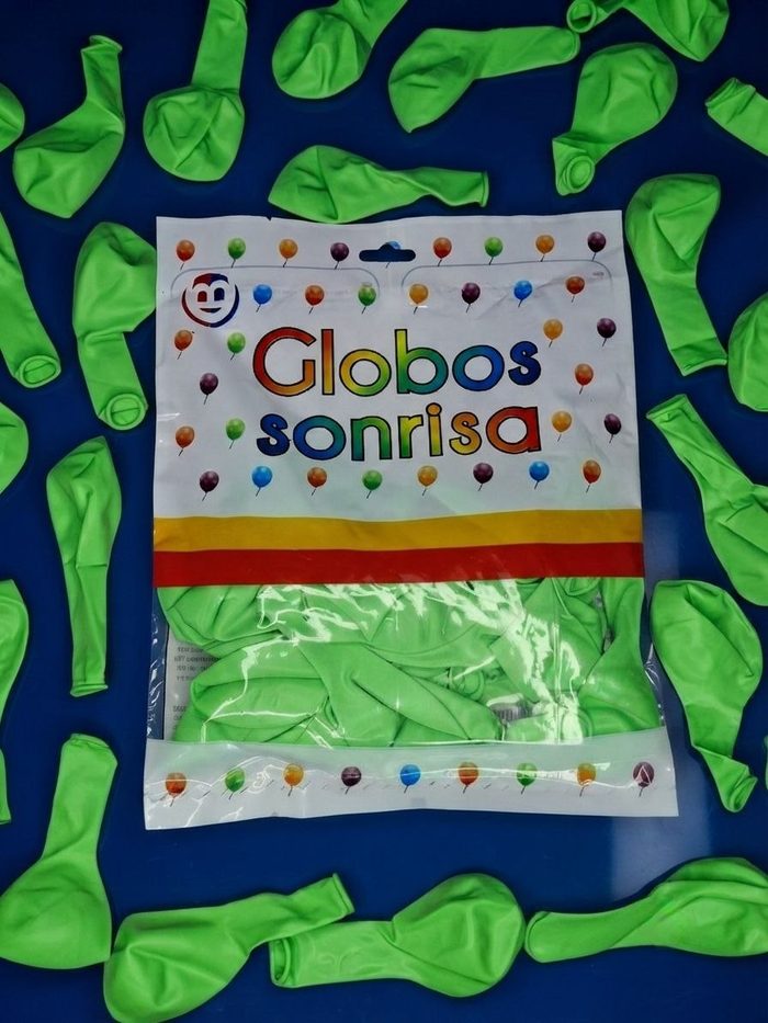 Paquete De Globos Sonrisa - Verde Manzana