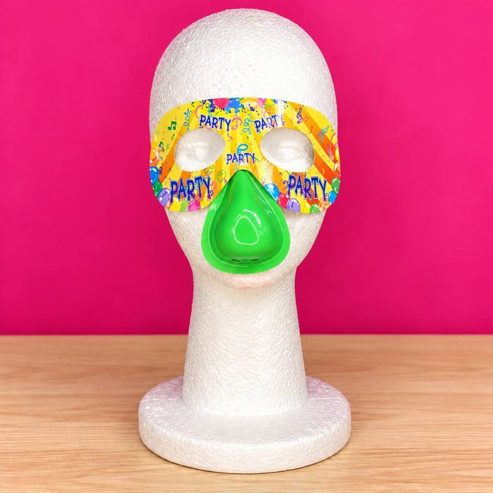 Antifaz de Cartón Mod Payaso C/Nariz (Todos los Colores)