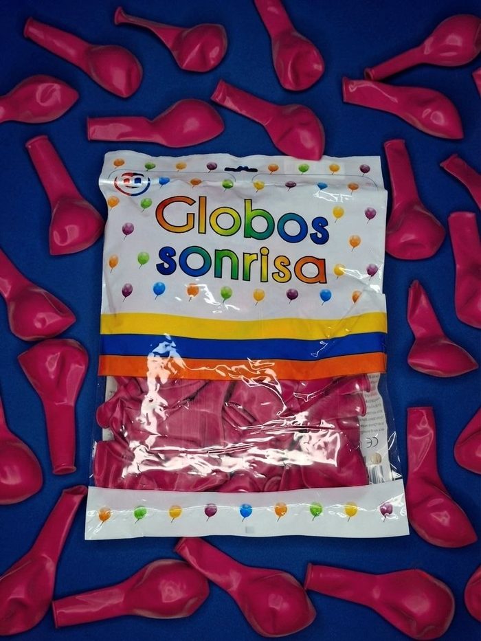 Paquete De Globos Sonrisa - Fucsia Fuerte