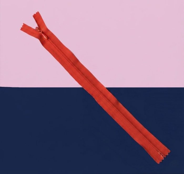 Cierre Invisible 60cm Rojo